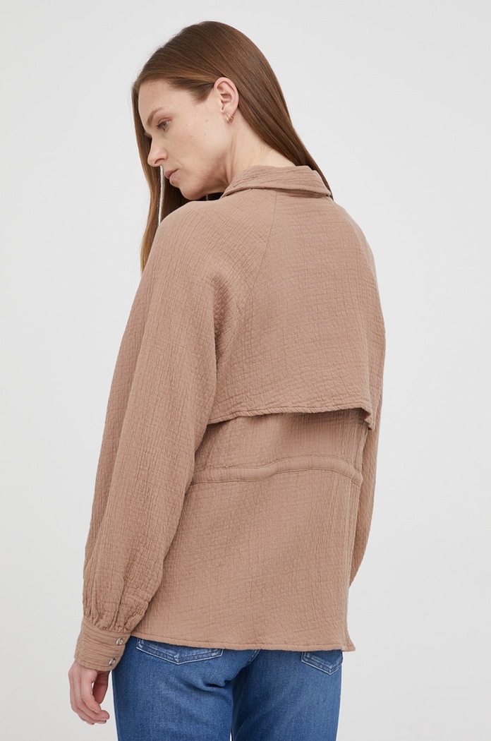 Ρούχα Βαμβακερό πουκάμισο Y.A.S 26025933.Woodsmoke καφέ