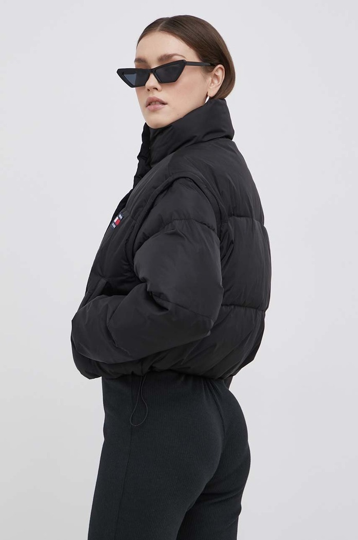 Bunda Tommy Jeans černá DW0DW11840.PPYY