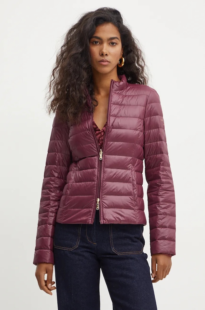 Dvostrana pernata jakna Patrizia Pepe bordo CO0178.A503