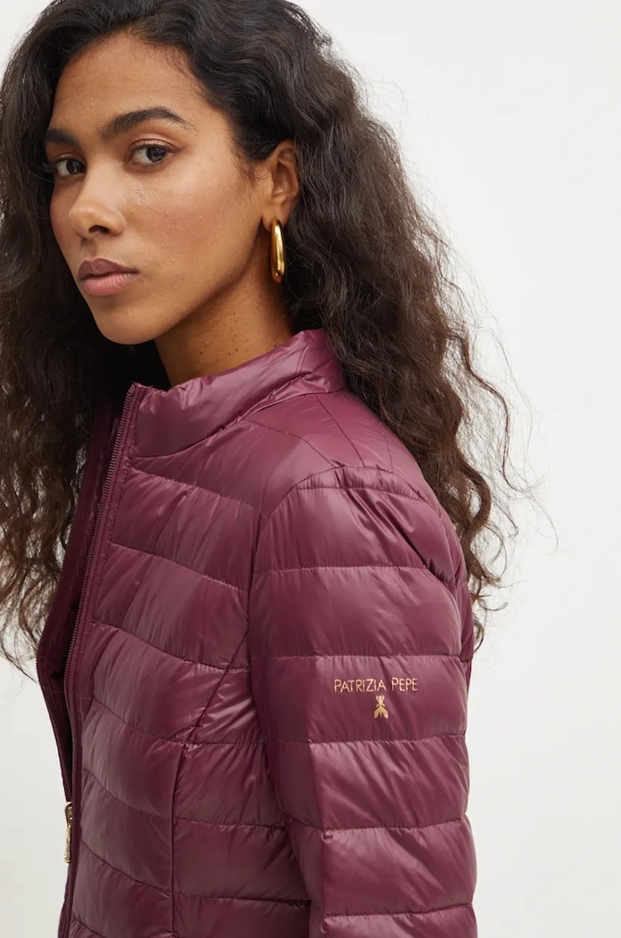 Dvostrana pernata jakna Patrizia Pepe CO0178.A503 bordo