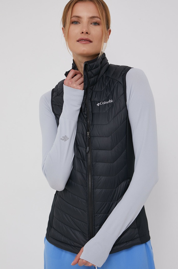 Columbia bezrękawnik sportowy Powder Pass 1832222 czarny SS24