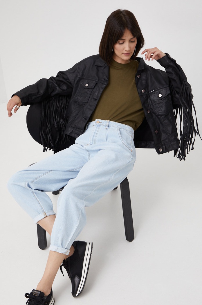 Jakna Wrangler za prijelazno razdoblje crna W473G2100