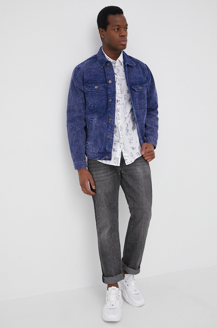 Desigual kurtka jeansowa 22SMED08 22SMED08 niebieski SS22