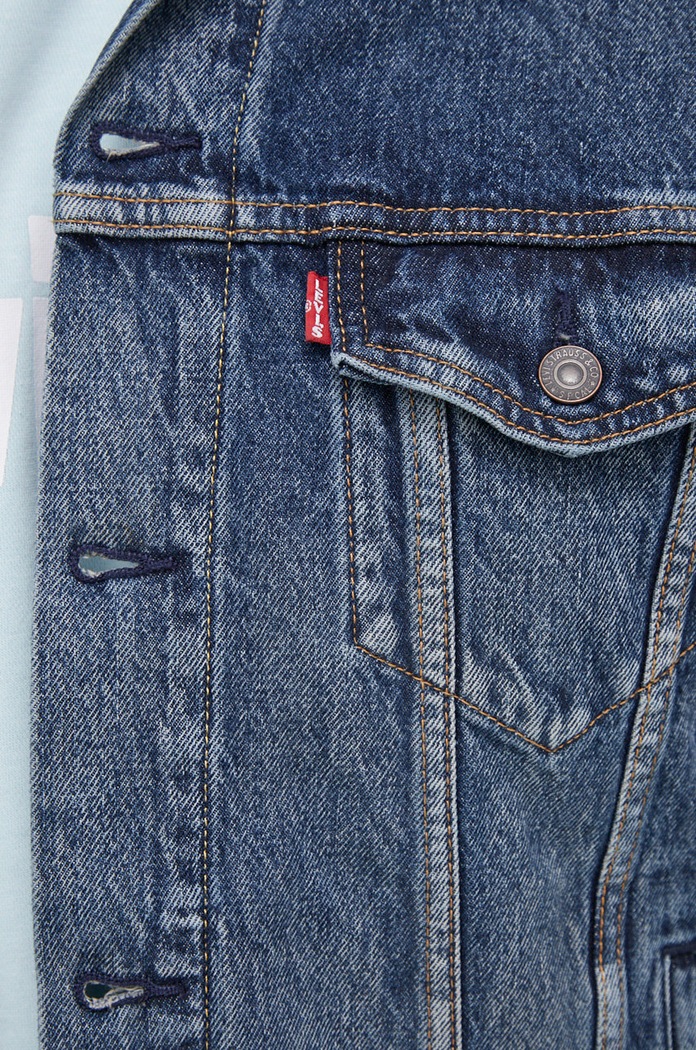 Levi's geacă din denim 72334.0573 bleumarin