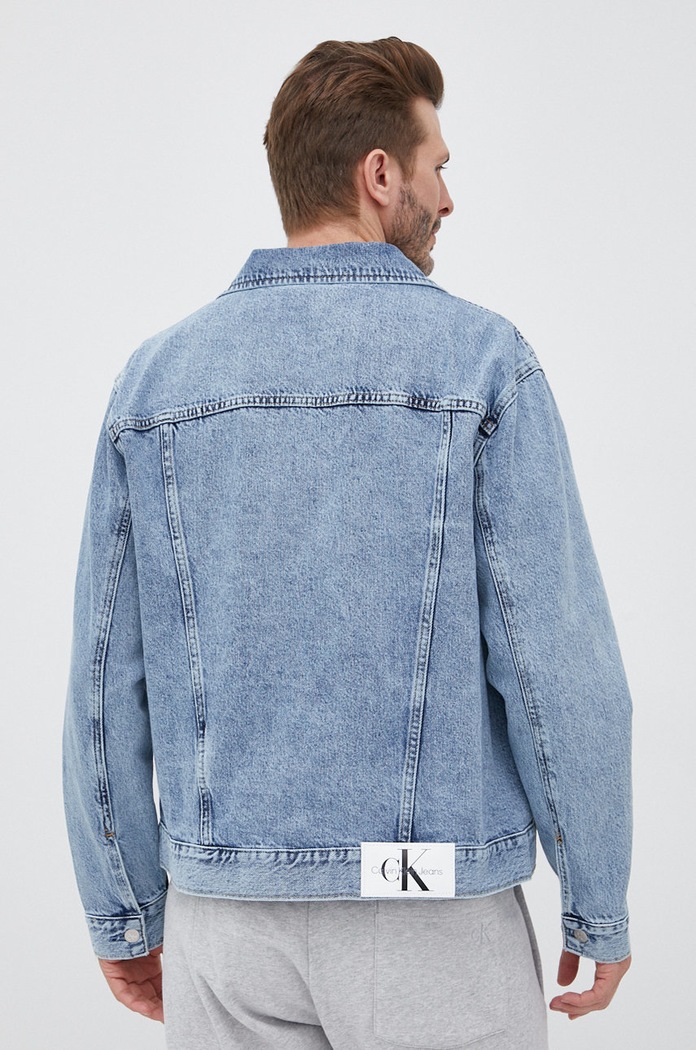 Odzież Calvin Klein Jeans kurtka jeansowa J30J319793.PPYY J30J319793.PPYY niebieski
