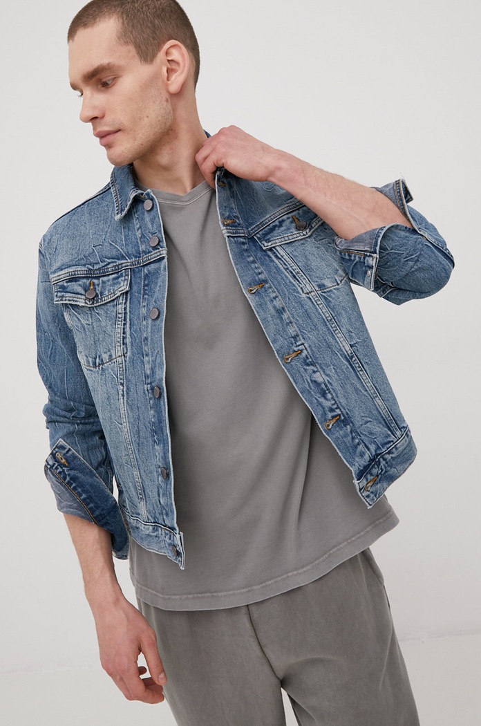 Džínová bunda Superdry riflovina námořnická modř M5011276A.5ZL