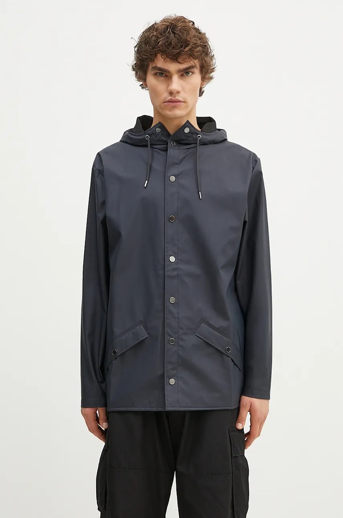 Μπουφάν Rains 12010 Jacket χωρίς μόνωση σκούρο μπλε 12010.47