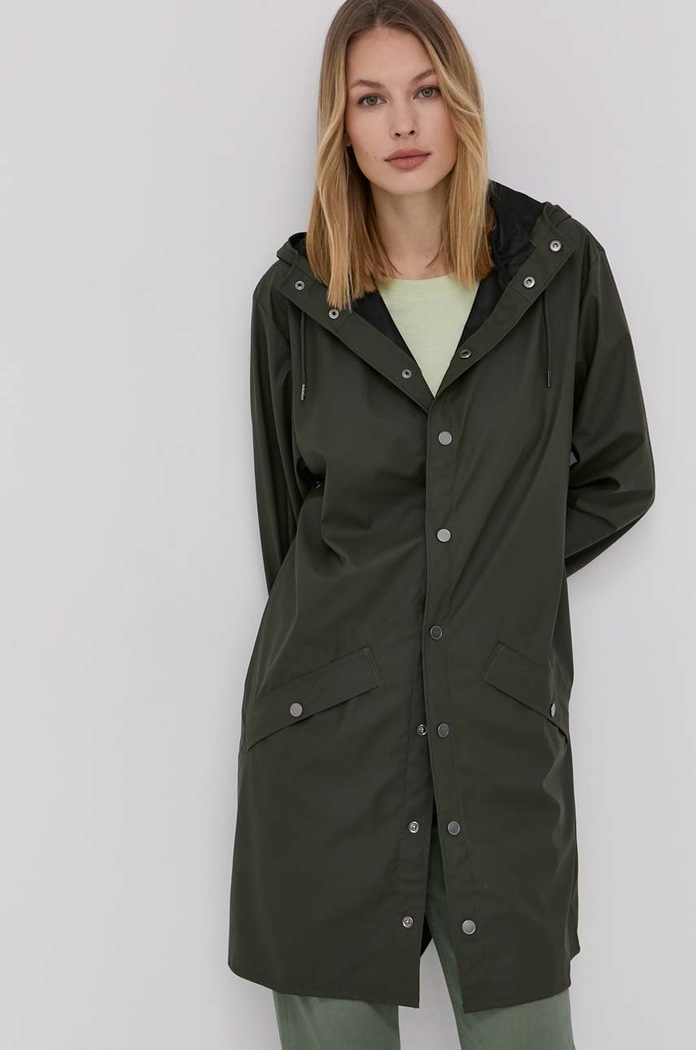 Jakna Rains 12020 Long Jacket 12020.03 zelena