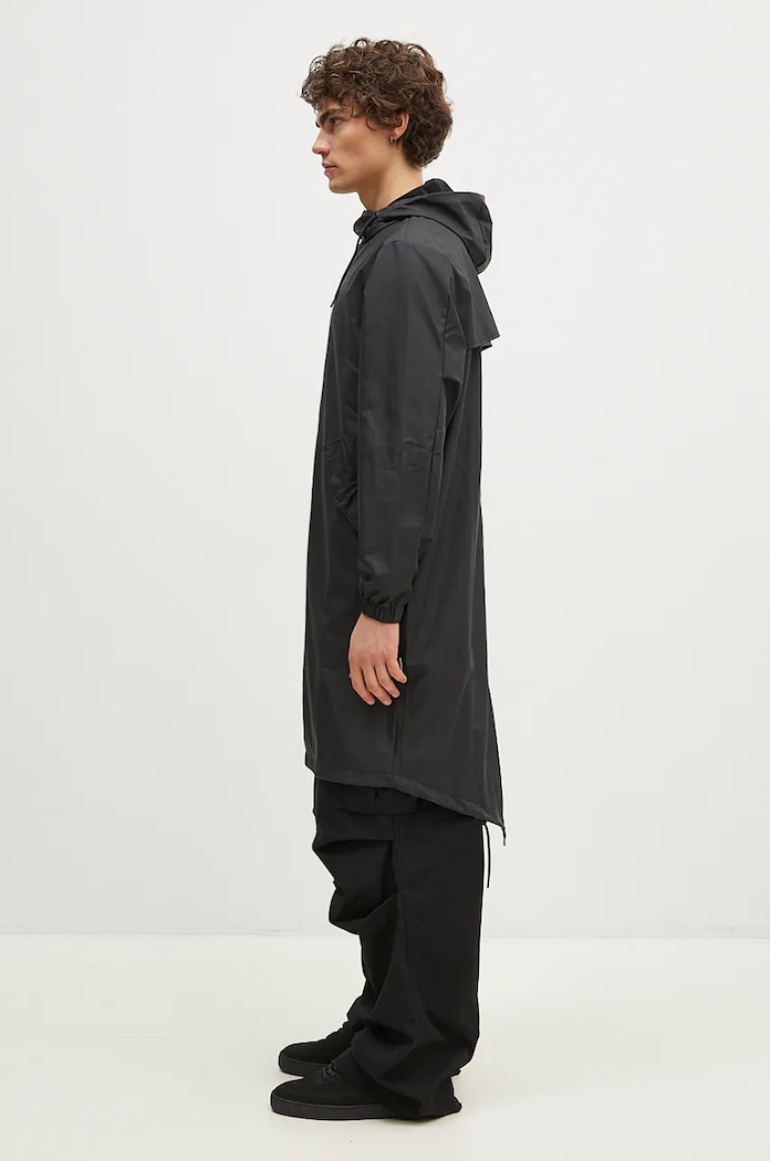 Παρκά Rains 18140 Fishtail Parka 18140.01 μαύρο AW23