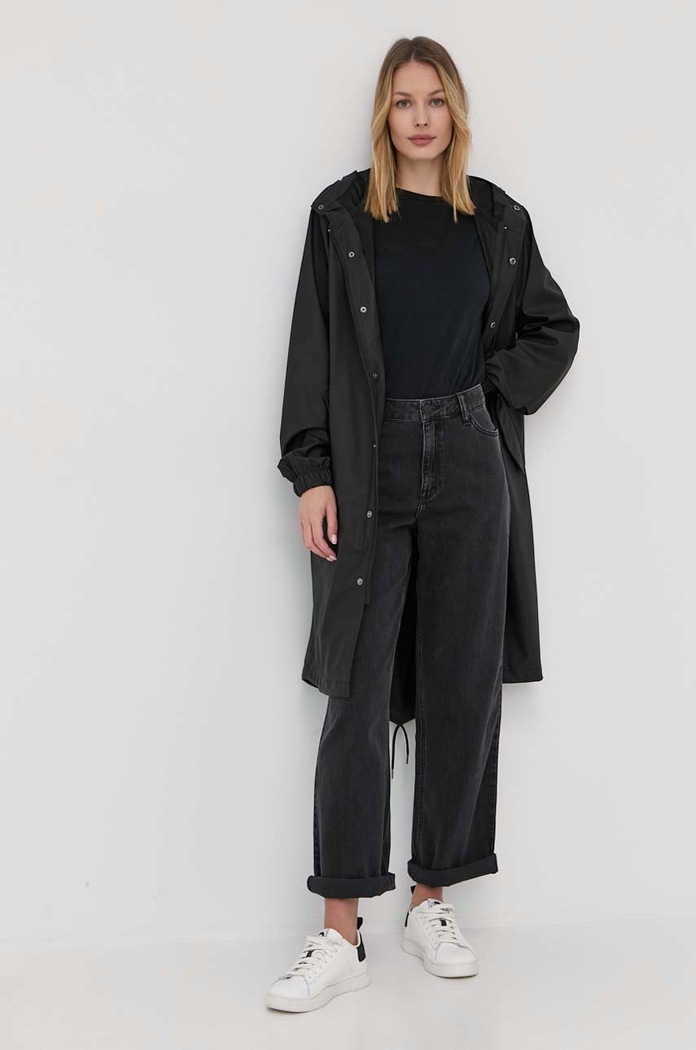 Oblečenie Bunda parka Rains 18140 Fishtail Parka 18140.01 čierna