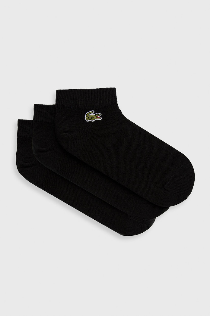 Ponožky Lacoste (3-pack) krátké ponožky černá RA4183