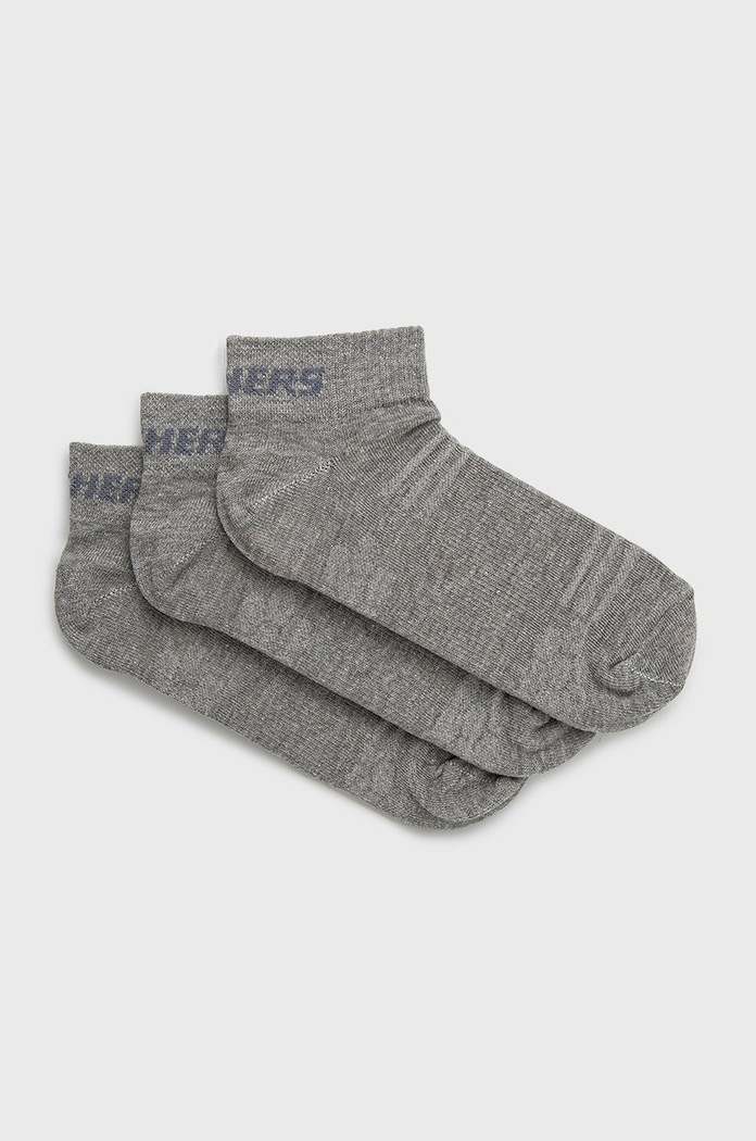 Skechers skarpetki (3-pack) skarpetki krótkie szary SK43022