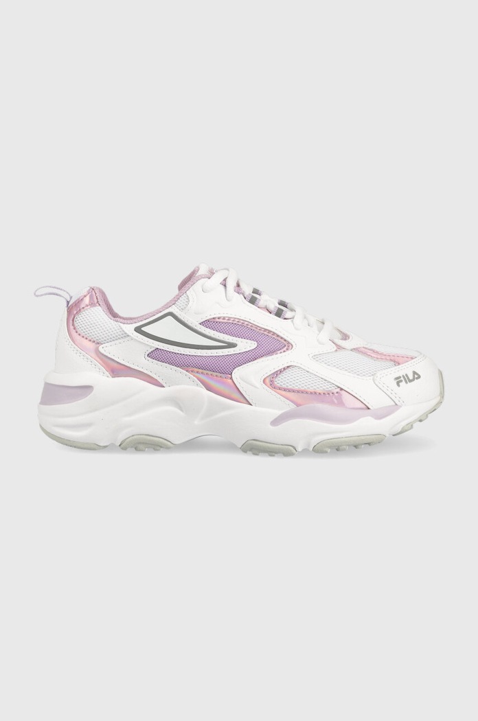 Παιδικά sneakers Fila απομίμηση λείου δέρματος μωβ FFT0025