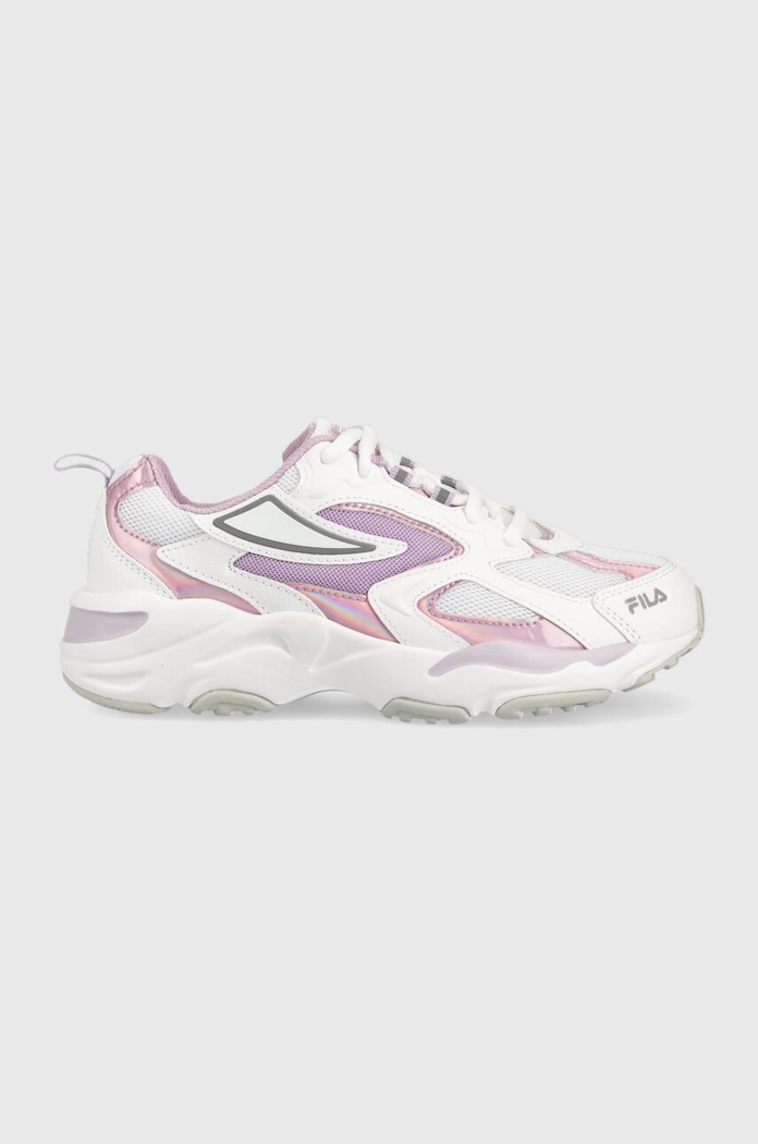 Παιδικά sneakers Fila απομίμηση λείου δέρματος μωβ FFT0025