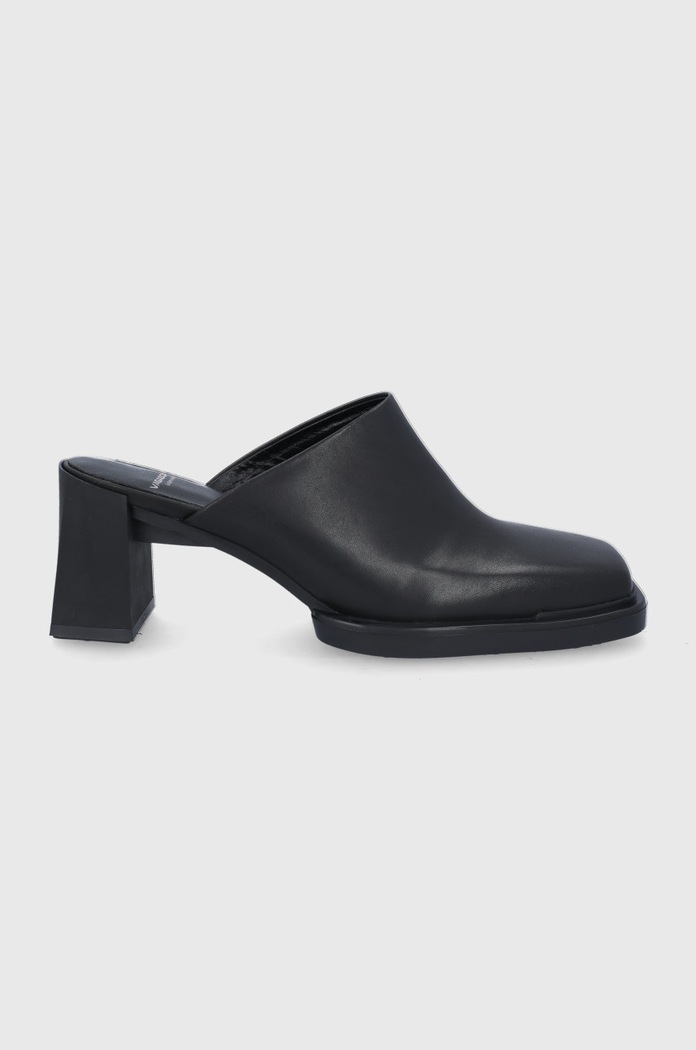 Vagabond Shoemakers klapki skórzane EDWINA słupek czarny 5310.201.20