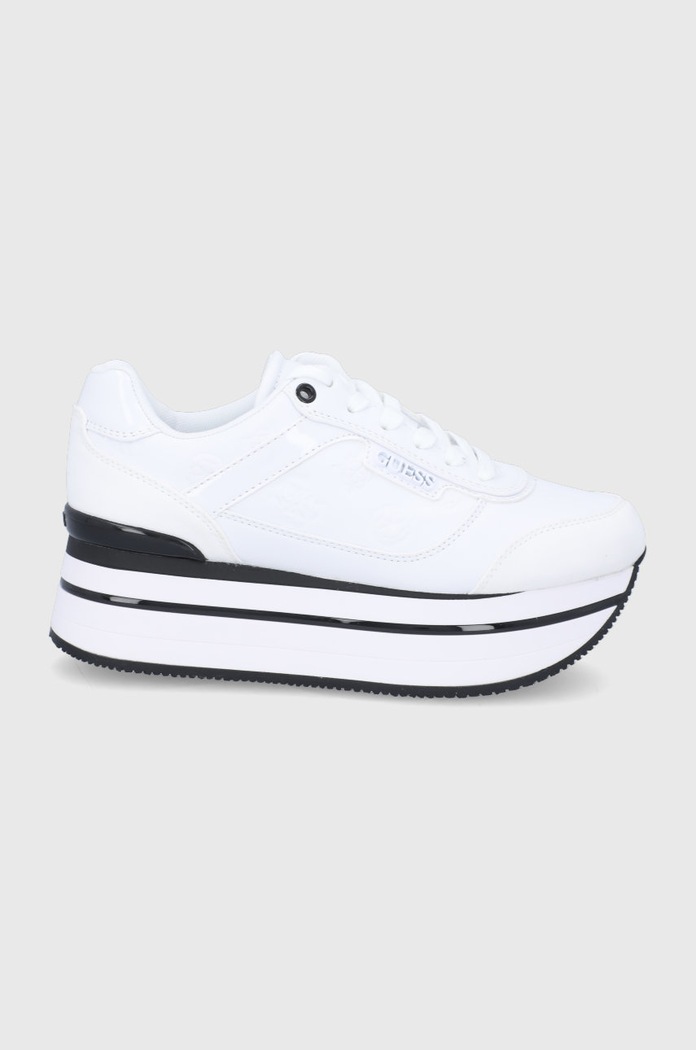 Topánky Guess HANSIN imitácia kože biela FL5HNS.PEL12.WHT