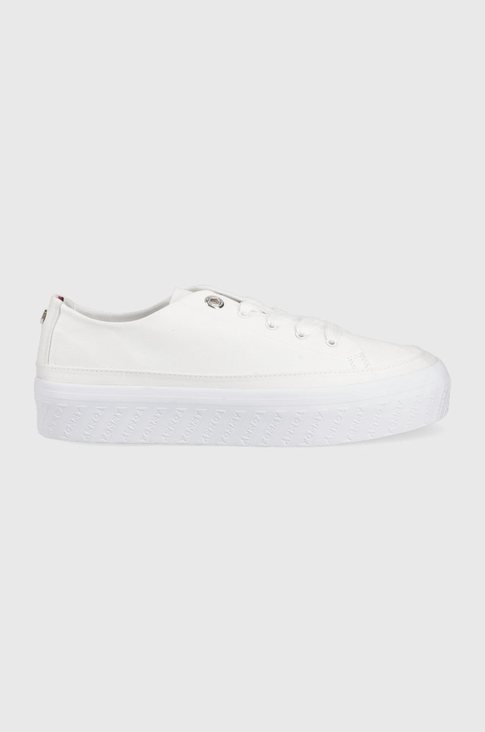 Tenisky Tommy Hilfiger platforma bílá FW0FW06460.YBR