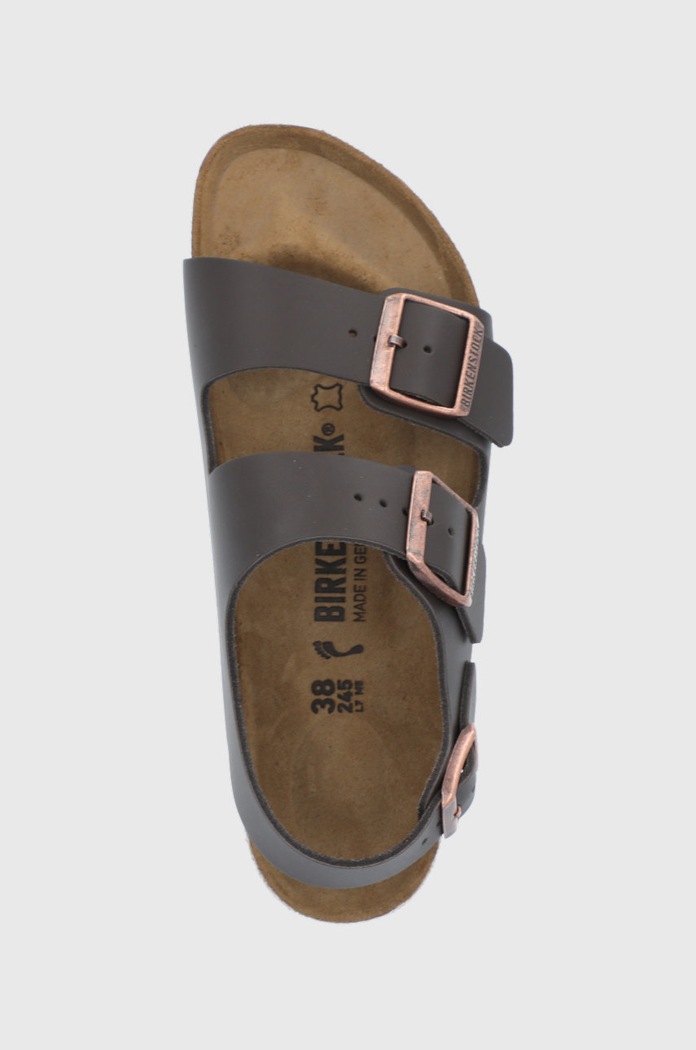 Δερμάτινα σανδάλια Birkenstock Milano καφέ 34103