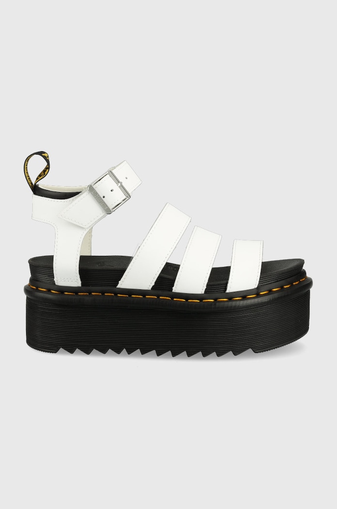 Dr. Martens sandały skórzane Blaire Quad 5-8 cm biały DM27296100