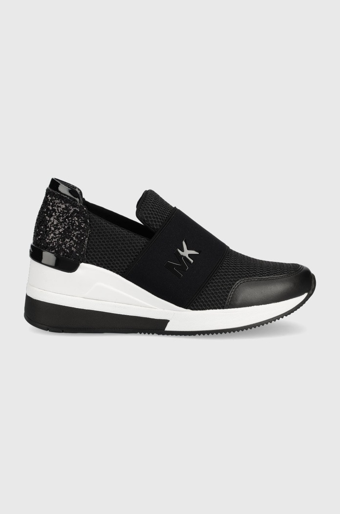 Tenisky MICHAEL Michael Kors Felix Trainer imitácia kože čierna 43S7FXFS1D.001