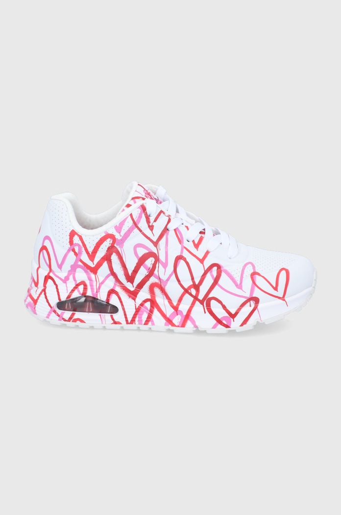 Sneakers boty Skechers SKECHERS X JGOLDCROWN imitace kůže bílá 155507.PPYY