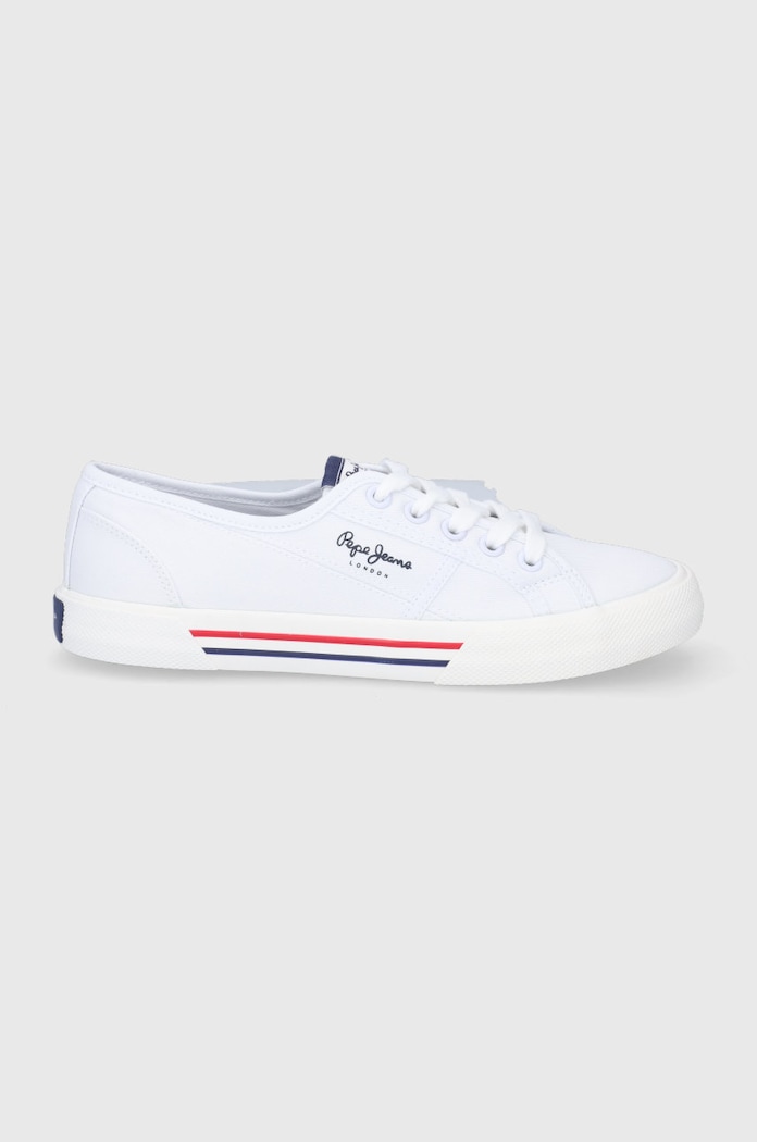 Tenisky Pepe Jeans Brady W Basic Planet friendly biela PLS31287.800