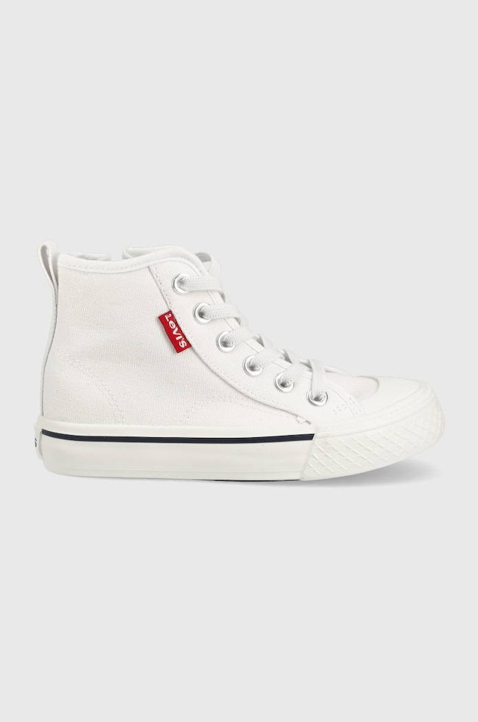 Levi's trampki dziecięce syntetyczny biały VORI0023T.MAUI.HI.MINI