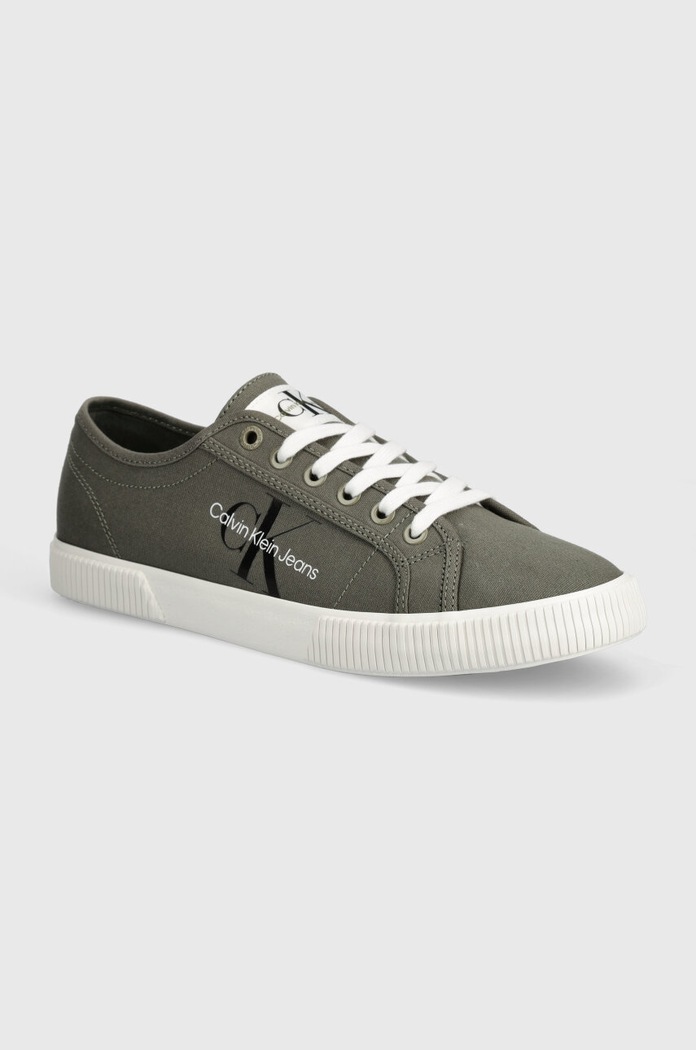 Tenisky Calvin Klein Jeans ESSENTIAL VULCANIZED 1 Planet friendly zelená YM0YM00306.BDS