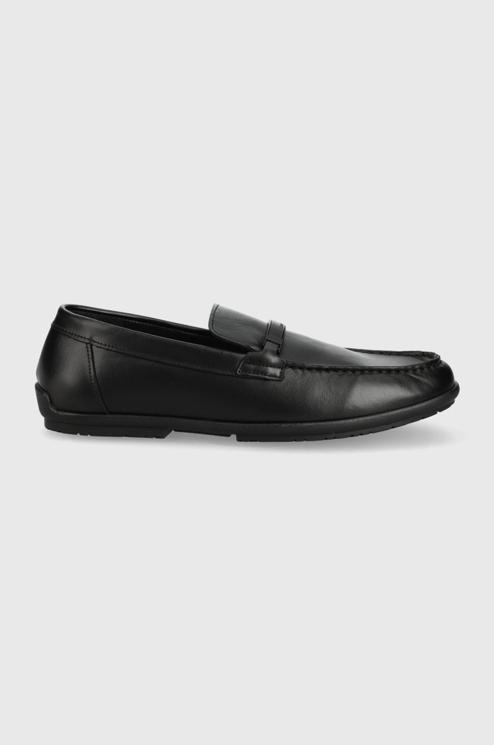 Calvin Klein mokasyny skórzane skóra licowa czarny HM0HM00430.00U