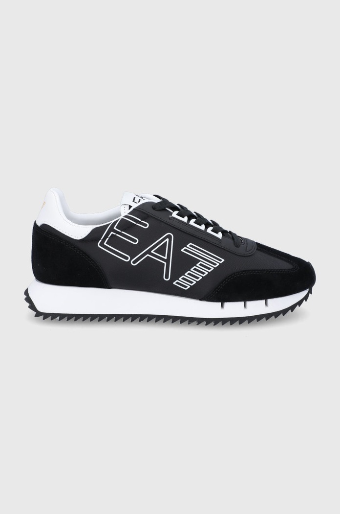 Обувки EA7 Emporio Armani велур черен X8X101.XK257.A120