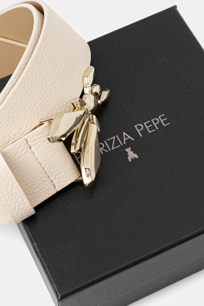 Accesorii Patrizia Pepe curea pentru femei, din piele CW0471.L001 bej