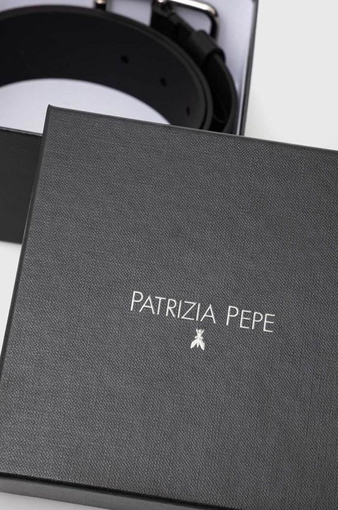 Akcesoria Patrizia Pepe pasek damski skórzany CW6409.L001 czarny