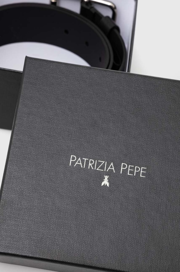 Akcesoria Patrizia Pepe pasek damski skórzany CW6409.L001 czarny