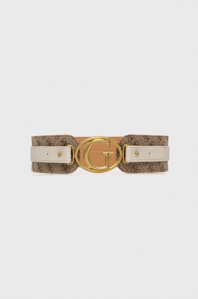 Opasok Guess imitácia kože béžová BW7615.P2260
