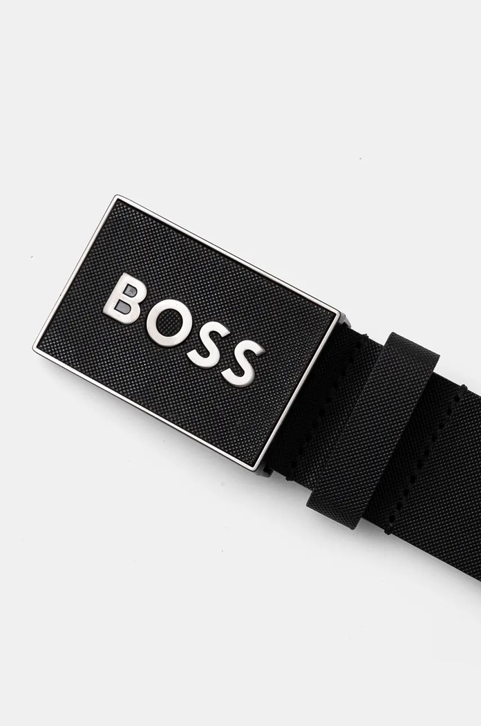 Kožený pásek BOSS 50471333 černá AA00