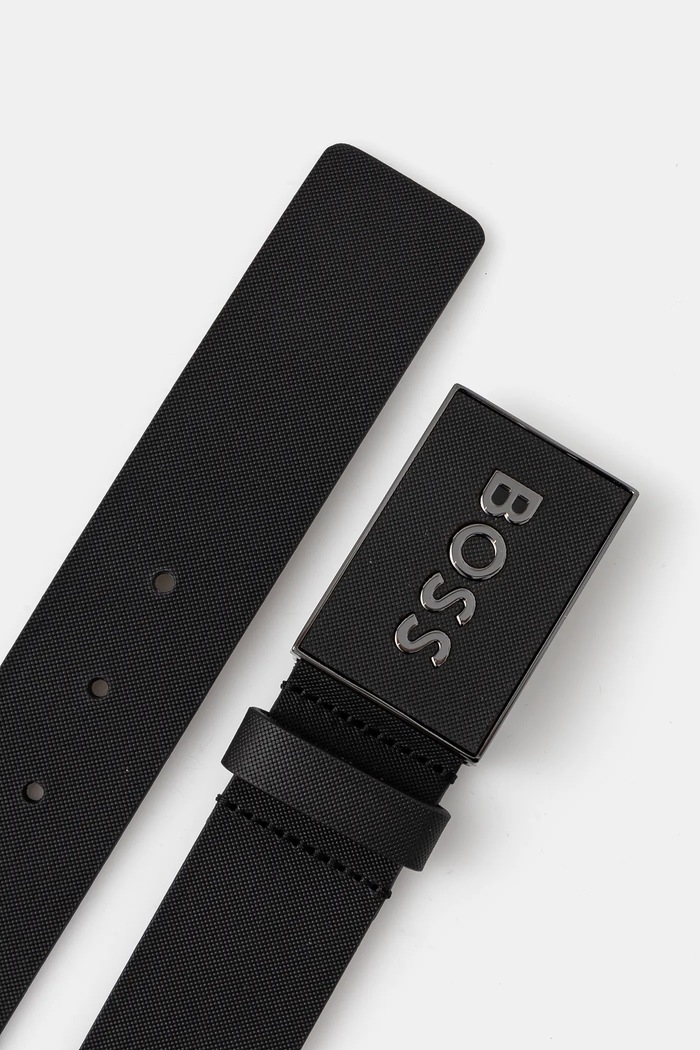BOSS pásek pánský kožený 50471333 černá AA00