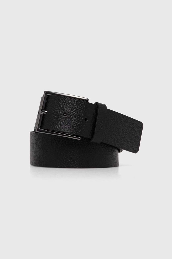 Кожаный ремень HUGO Giaspo-Gr_Sz40 чёрный 50471562