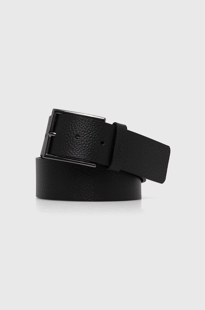 Кожаный ремень HUGO Giaspo-Gr_Sz40 чёрный 50471562