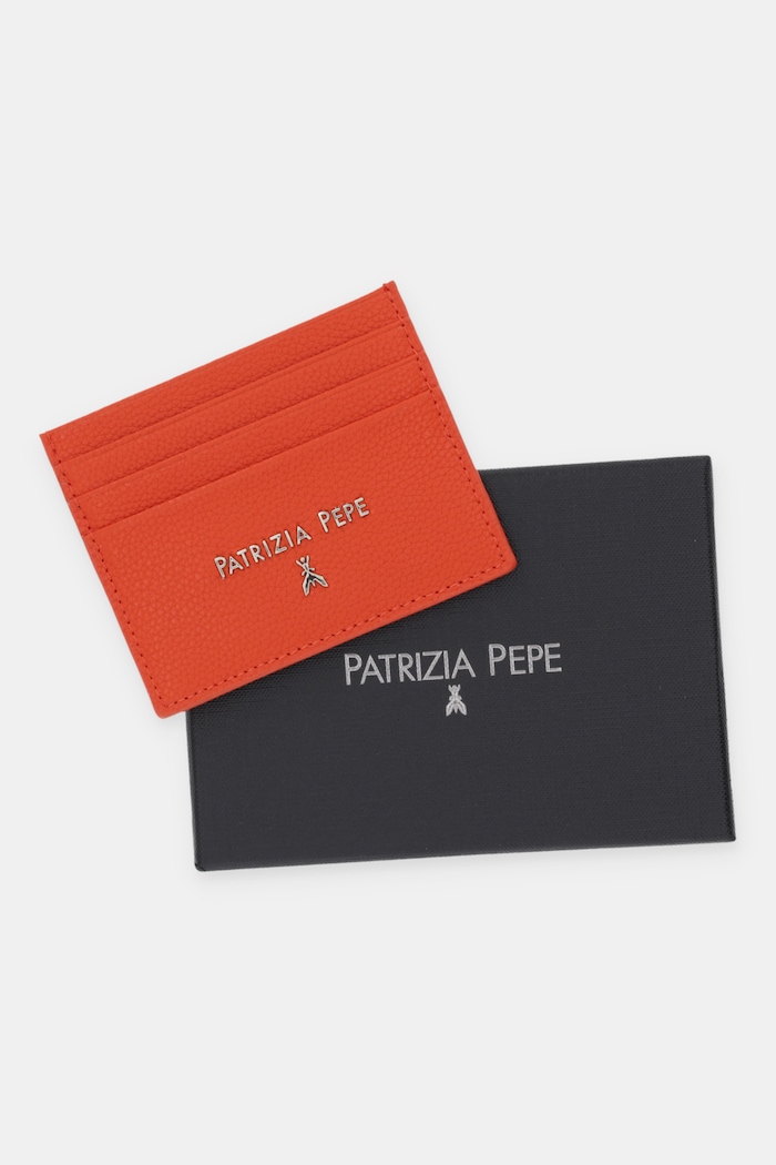 Кожен калъф за карти Patrizia Pepe оранжев CQ7001.L001