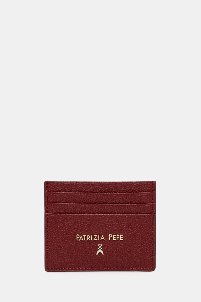 Kožni etui za kartice Patrizia Pepe bez uzorka crvena CQ7001.L001