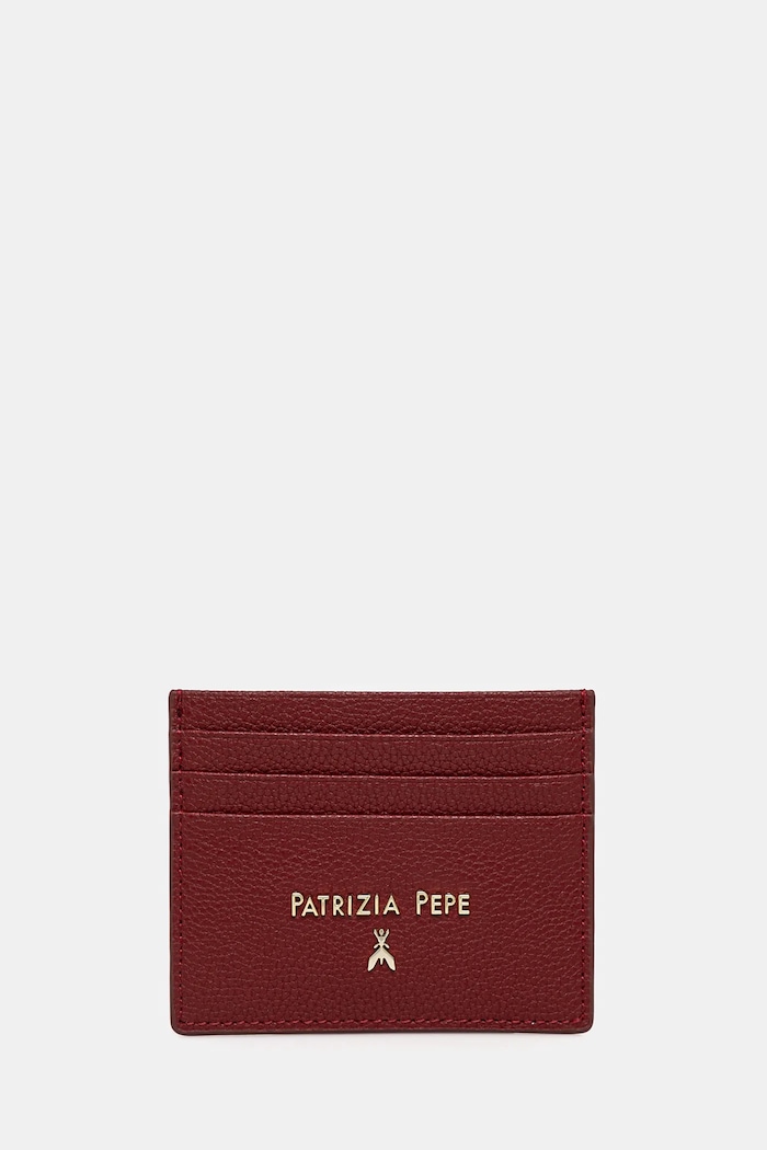 Kožni etui za kartice Patrizia Pepe bez uzorka crvena CQ7001.L001