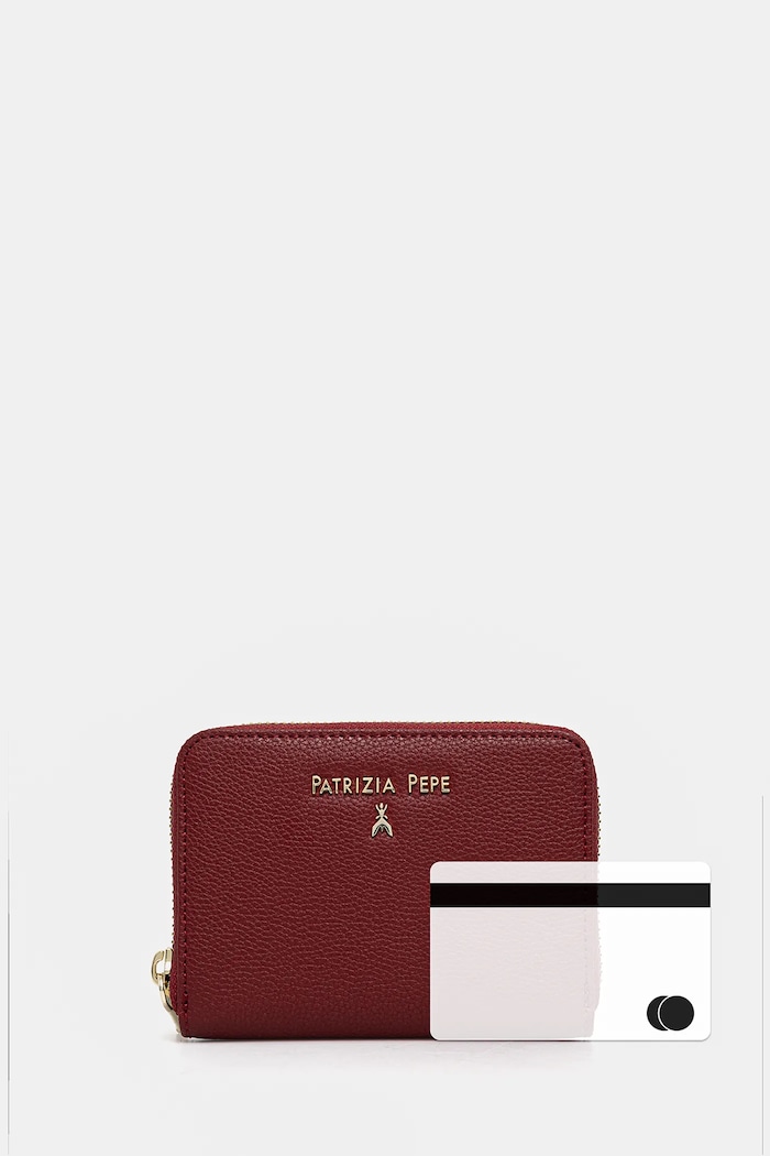 Kožená peňaženka Patrizia Pepe CQ8512.L001 burgundské