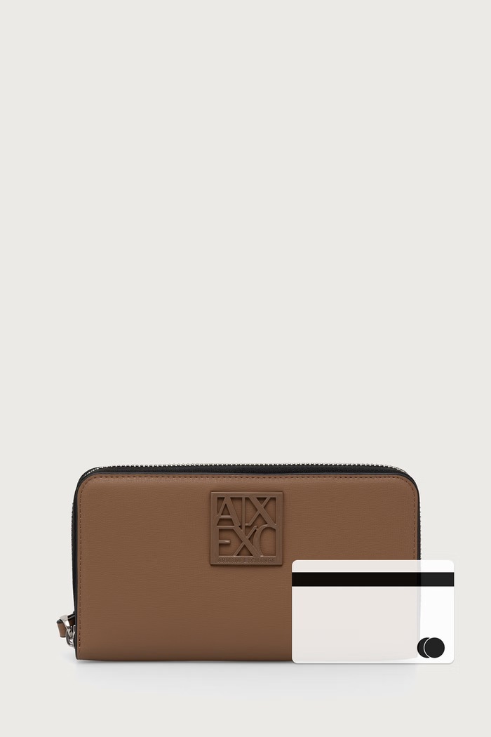 Armani Exchange гаманець жіночий зі штучної шкіри бежевий 948486.0A874