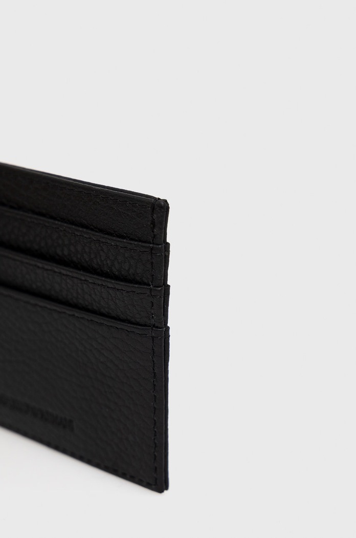 Usnjena denarnica in etui za kartice Emporio Armani Y4R378.Y068E črna
