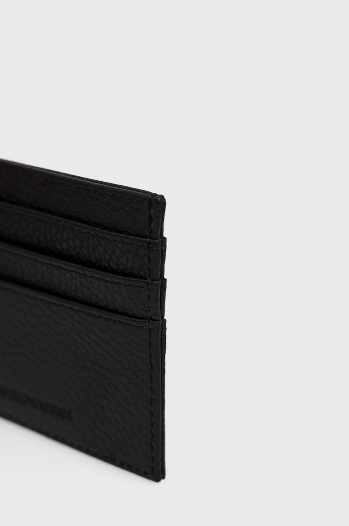 Usnjena denarnica in etui za kartice Emporio Armani Y4R378.Y068E črna