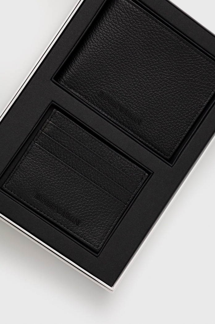 Usnjena denarnica in etui za kartice Emporio Armani Y4R378.Y068E