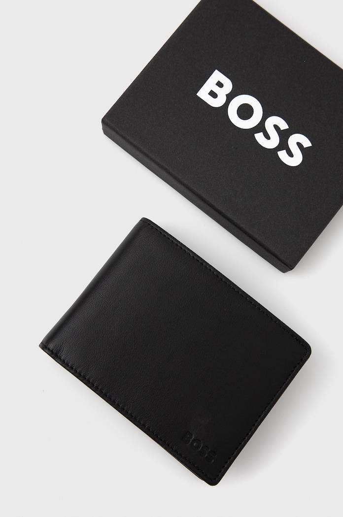 BOSS portfel skórzany Arezzo 50470436 czarny