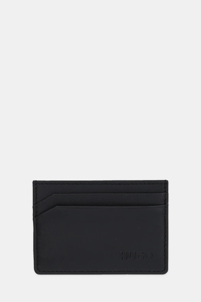 HUGO etui na karty skórzane 50470746 skóra licowa czarny 50470746