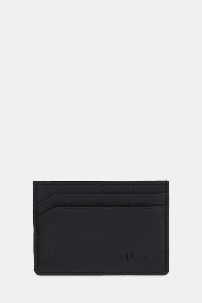 HUGO etui na karty skórzane 50470746 skóra licowa czarny 50470746