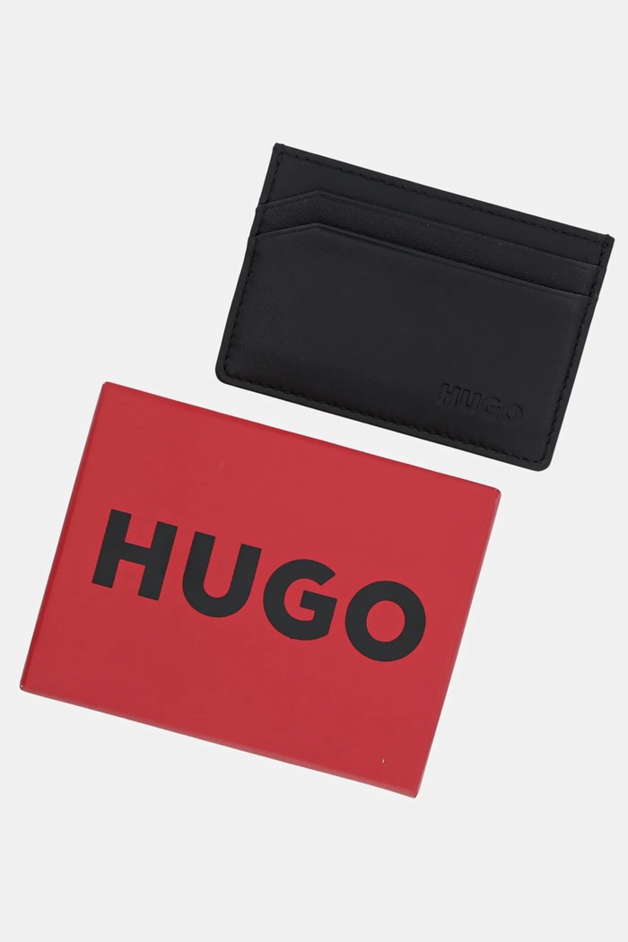 HUGO etui na karty skórzane 50470746 czarny 50470746